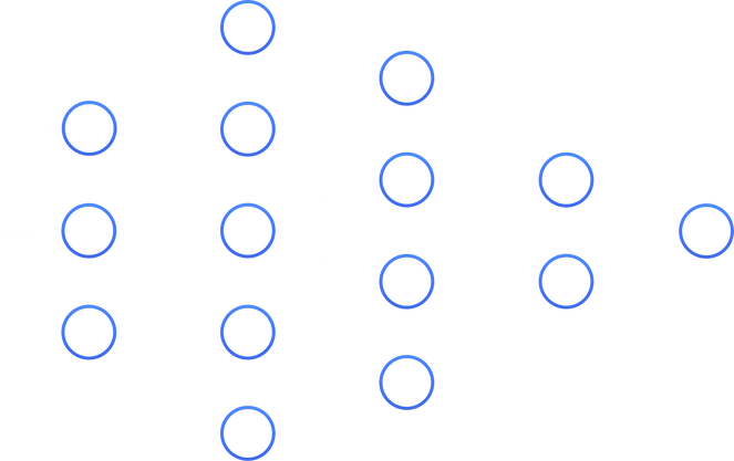 an image of a neural network with blue circles around it